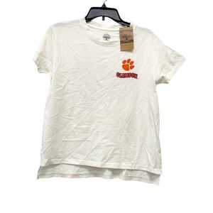 Rivalry Threads 91 Women's NCAA Clemson Tigers High Low Cotton T Shirt White S